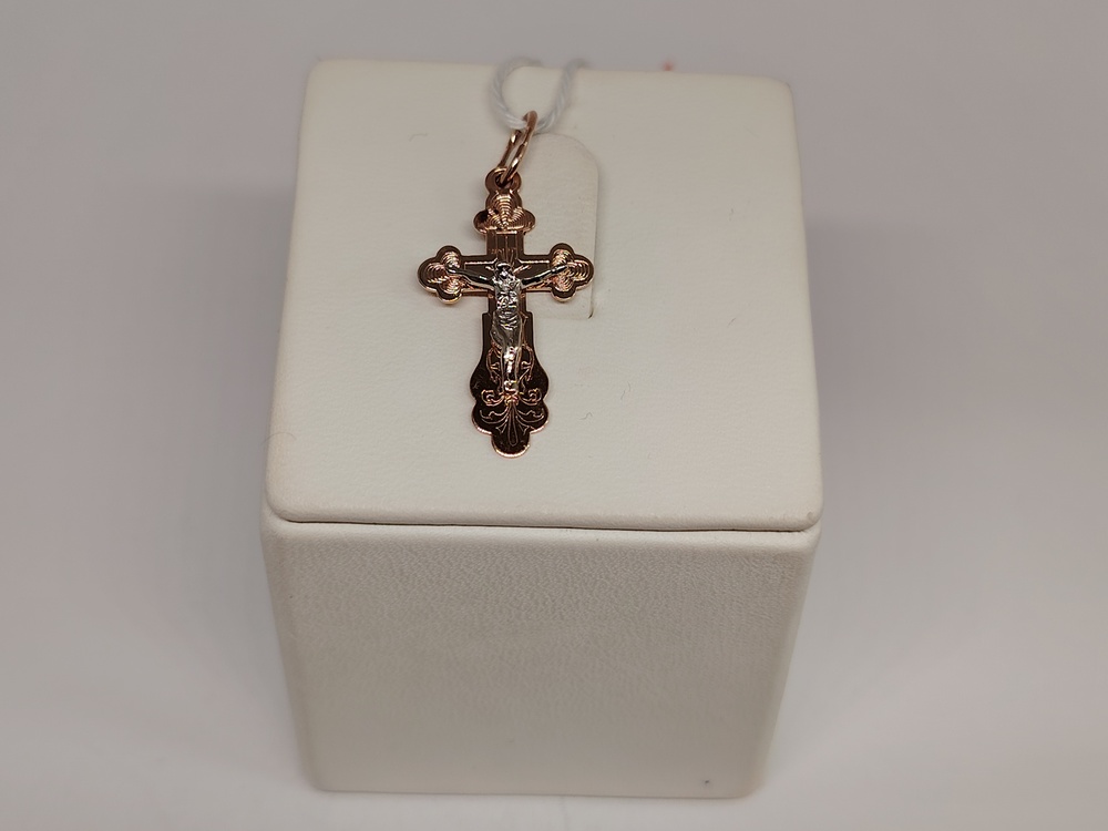 ПОДКБК585 ПОДВЕСКА КРЕСТ БЕЗ КАМНЯ (Au 585)