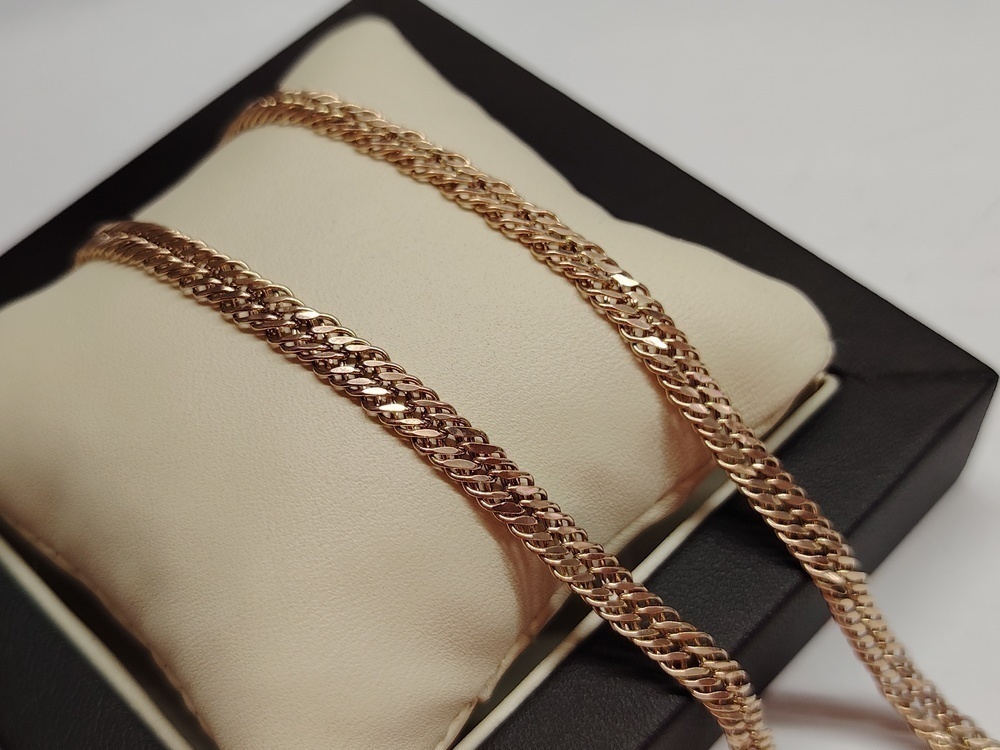 ЦПР3585 ЦЕПЬ ПУСТОТЕЛАЯ Ромб тройной (Au 585)