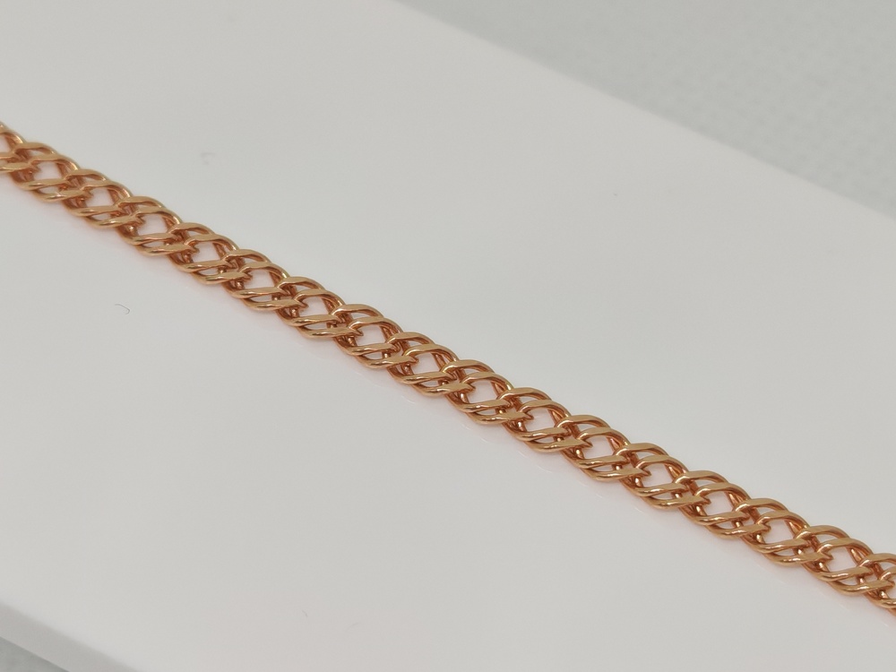 БРАСЛЕТ ПОЛНОВЕСНЫЙ Ромб двойной Au 585