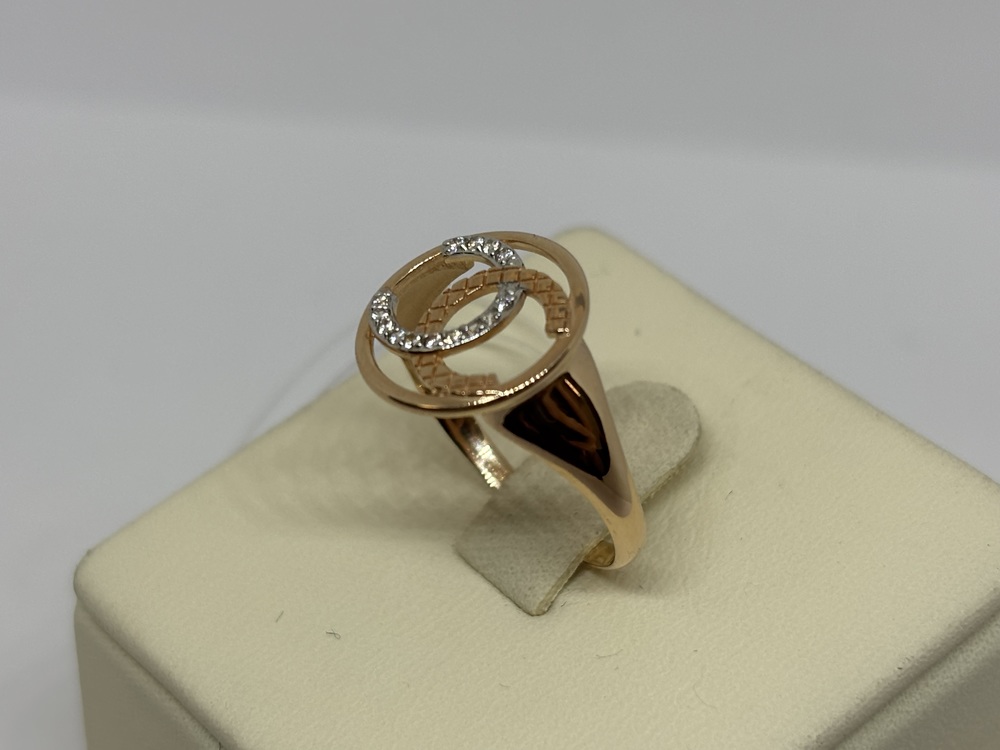 КОЛЬЦО С КАМНЯМИ (Au 585)