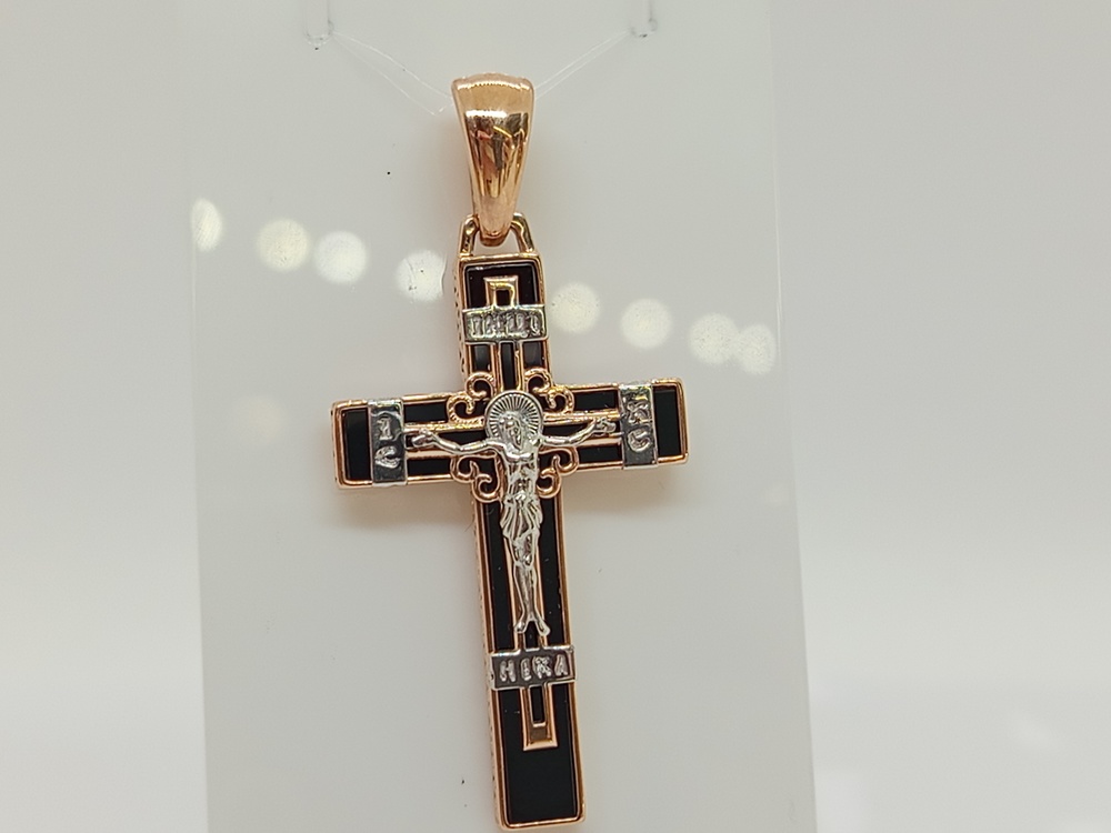 ПОДВЕСКА КРЕСТ с камнем (Au 585)