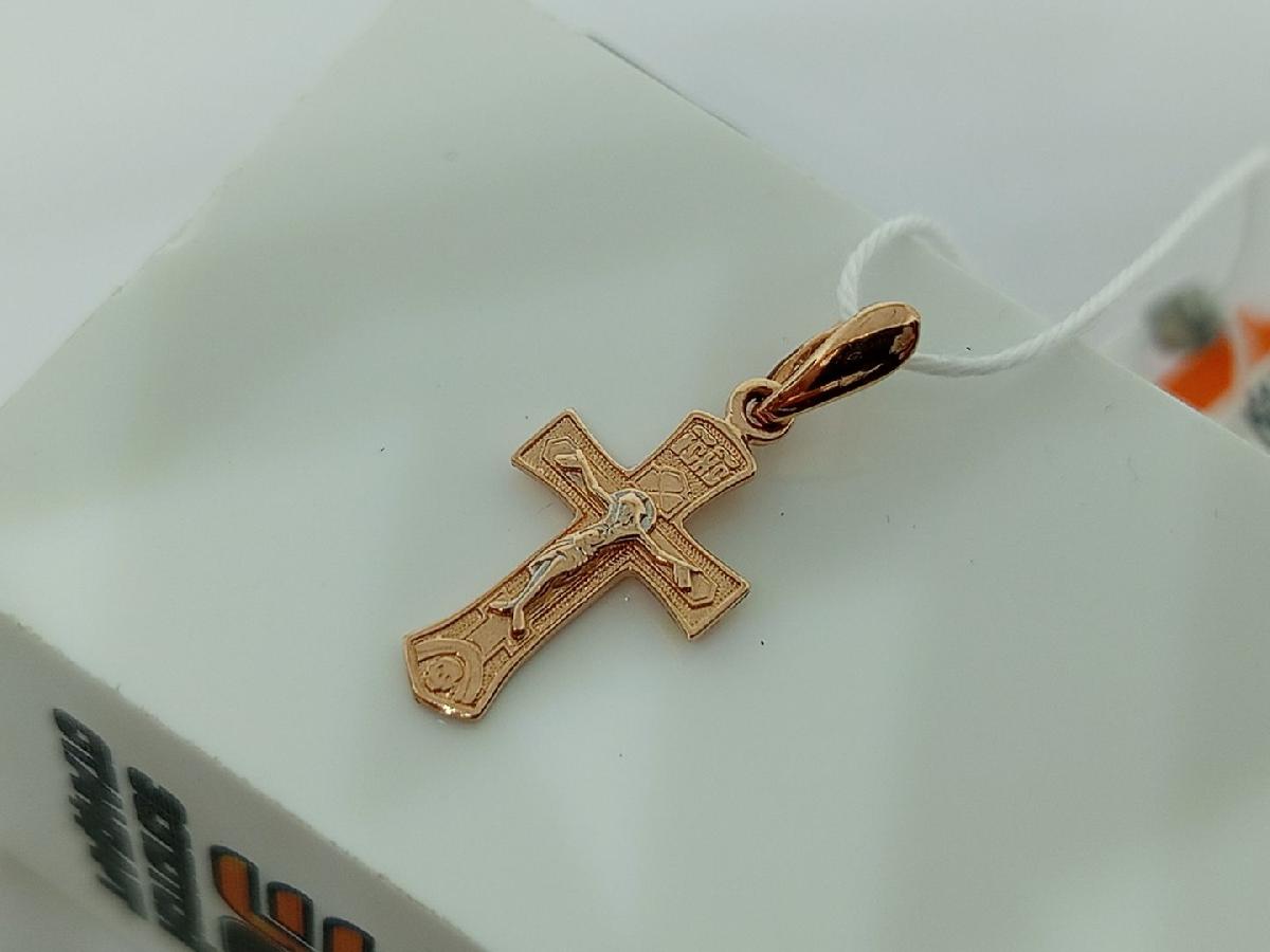 ПОДВЕСКА КРЕСТ БЕЗ КАМНЯ (Au 585)