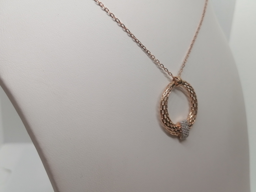 ко4297 КОЛЬЕ С КАМНЯМИ (Au 585)