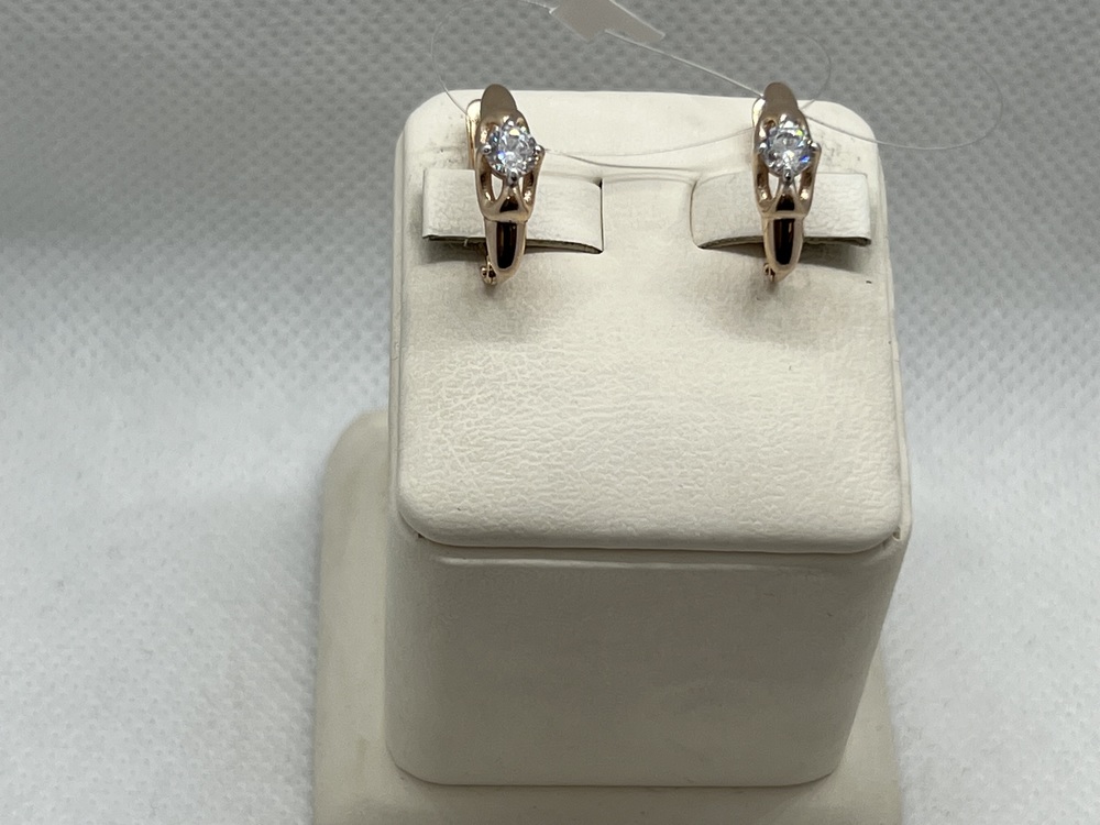 СЕРЬГИ С КАМНЕМ (Au 585)