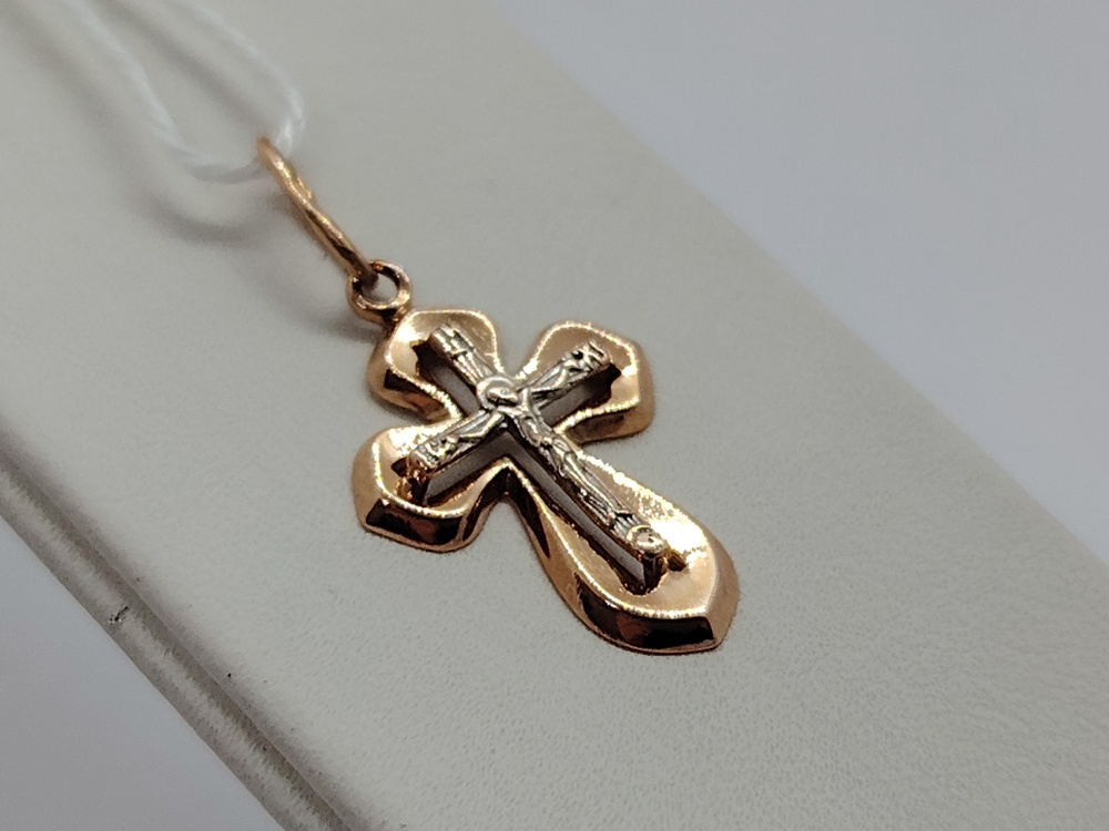 ПОДКБК585 ПОДВЕСКА КРЕСТ БЕЗ КАМНЯ (Au 585)