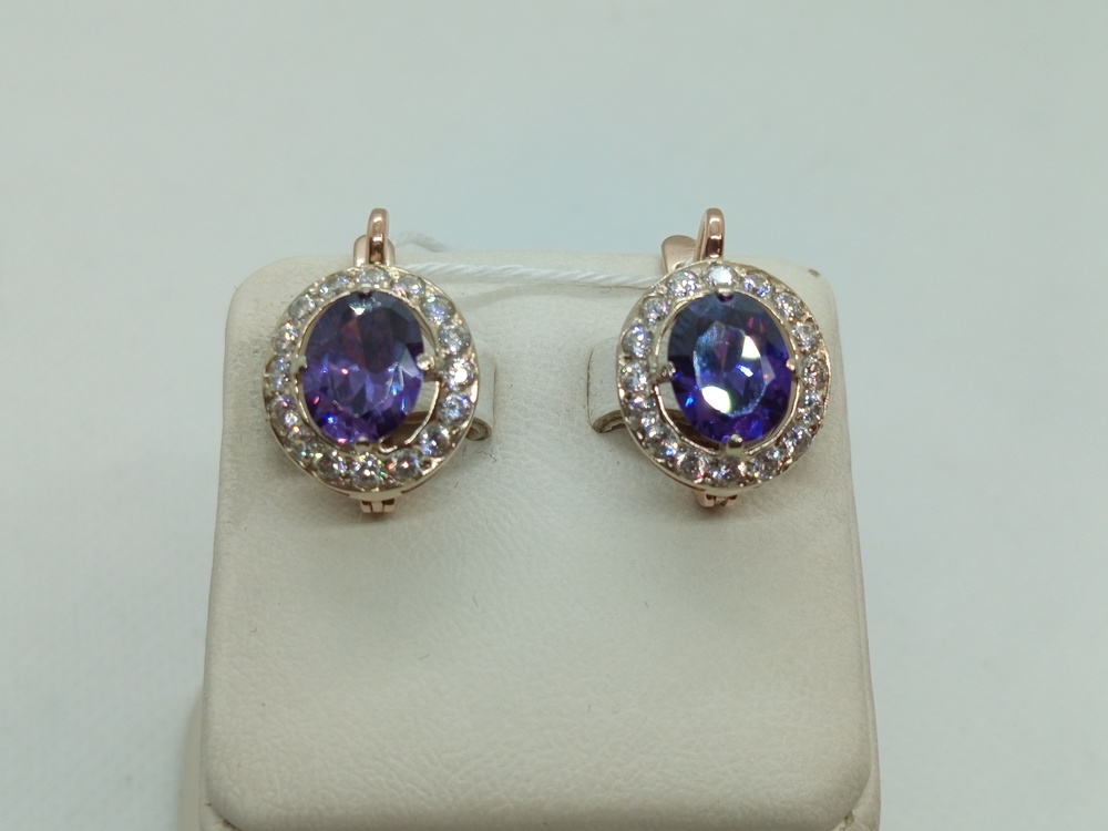 СЕРЬГИ С КАМНЯМИ (Au 585)