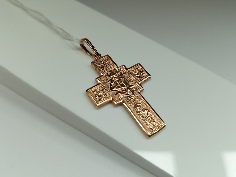 ПОДВЕСКА КРЕСТ БЕЗ КАМНЯ (Au 585)
