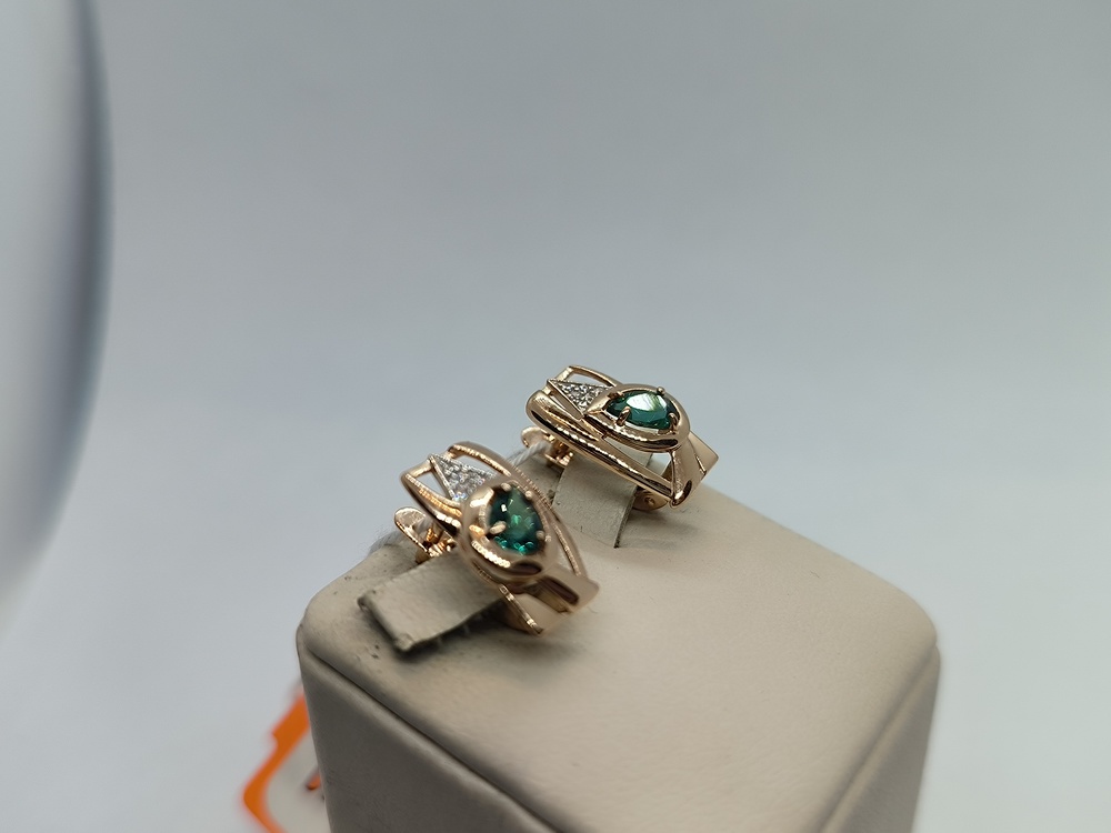 СКМИ585 СЕРЬГИ С КАМНЯМИ (Au 585)