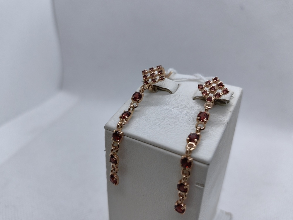 СКМИ585 СЕРЬГИ С КАМНЯМИ (Au 585)