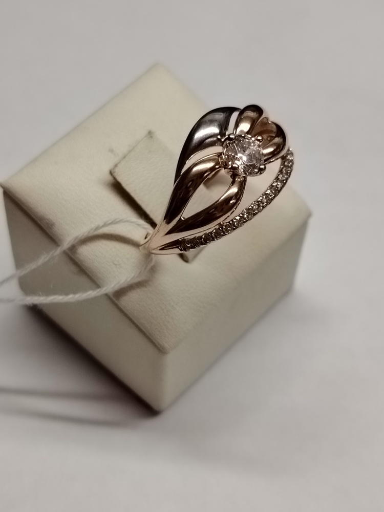 КОЛЬЦО С КАМНЯМИ (Au 585)