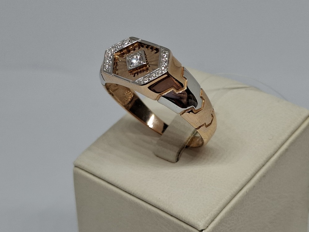 ПЕЧАТКА С КАМНЯМИ (Au 585)