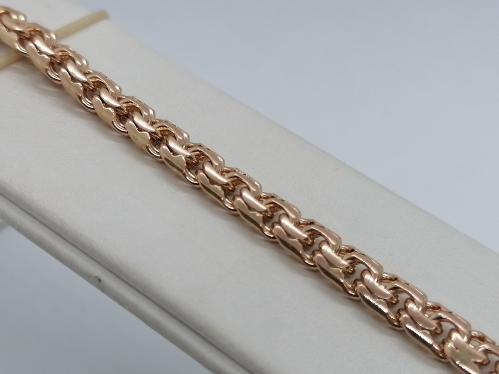 БЛБ585 БРАСЛЕТ ПОЛНОВЕСНЫЙ Бисмарк (Au 585)