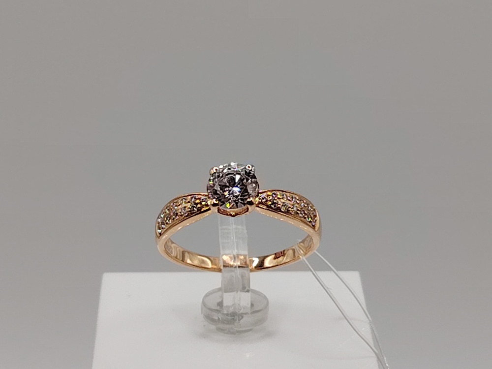 КОЛЬЦО С КАМНЯМИ (Au 585)