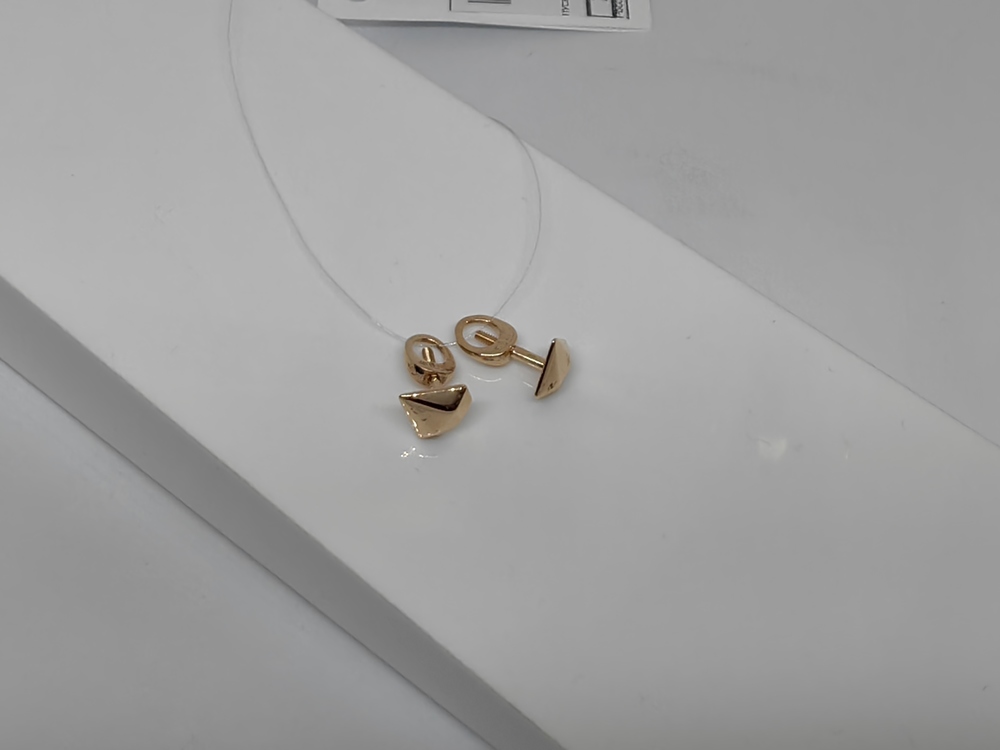 СЕРЬГИ ПУСЕТЫ без камня (Au 585)