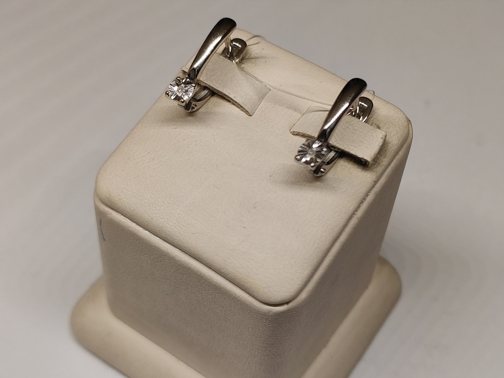 СЕРЬГИ БРИЛЛИАНТ (Ag 925)