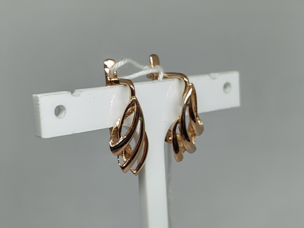 СБКМ585 СЕРЬГИ БЕЗ КАМНЯ (Au 585)