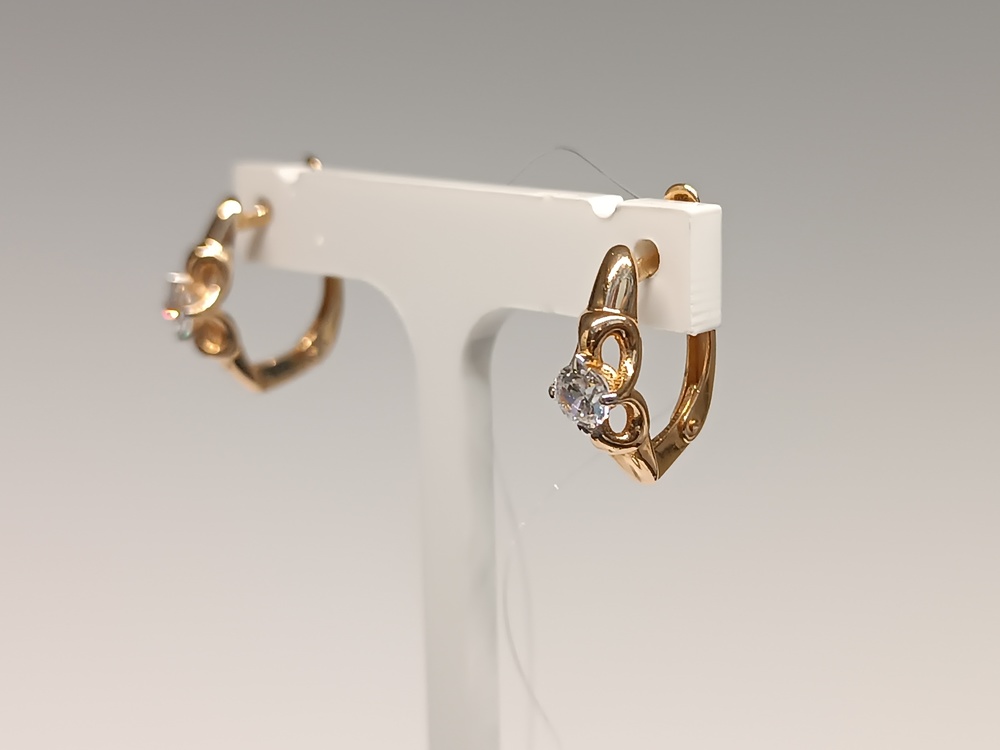 СЕРЬГИ С КАМНЕМ (Au 585)