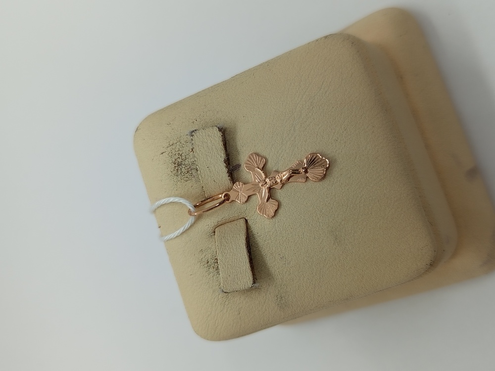 ПОДКБК585 ПОДВЕСКА КРЕСТ БЕЗ КАМНЯ (Au 585)