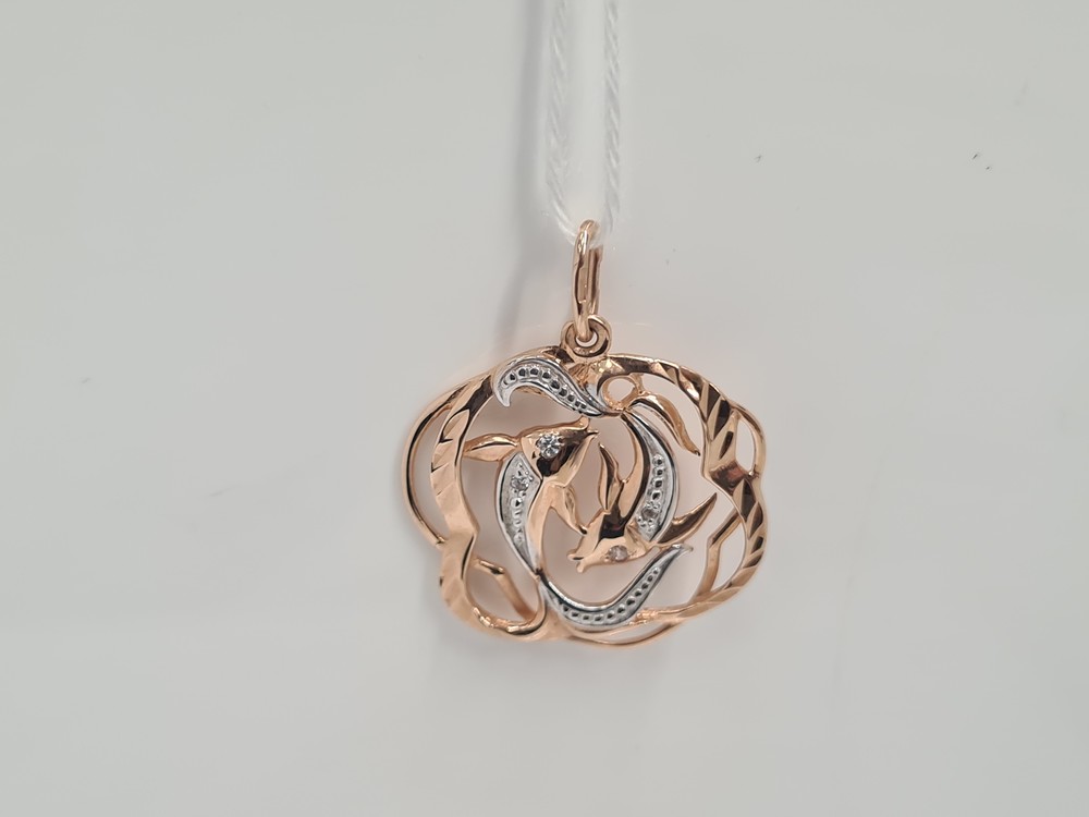 ПОДВЕСКА ЗНАК ЗОДИАКА РЫБЫ Au 585