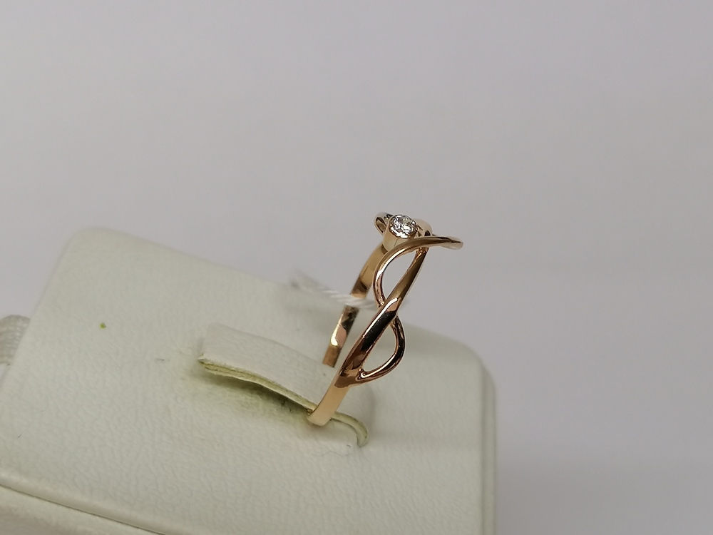 КОЛКМ585 КОЛЬЦО С КАМНЕМ (Au 585)