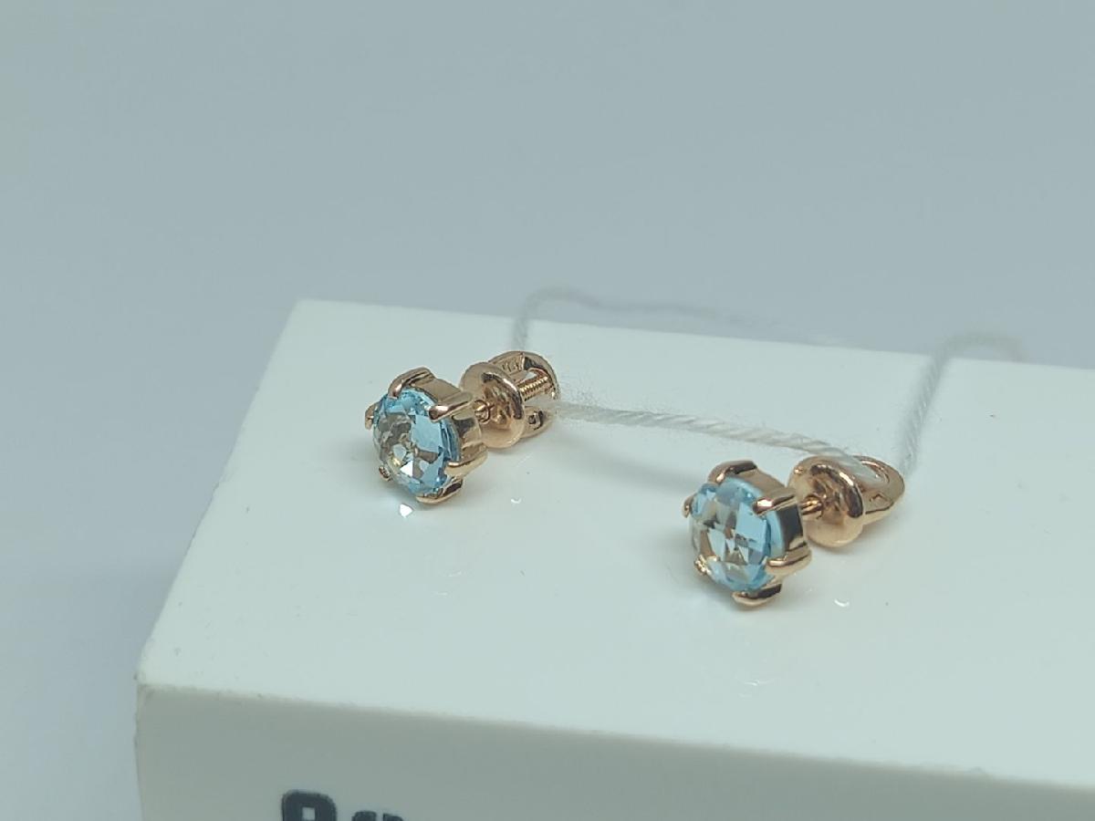 СЕРЬГИ С КАМНЕМ (Au 585)