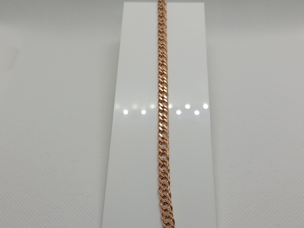 БРАСЛЕТ ПУСТОТЕЛЫЙ Ромб двойной Au 585