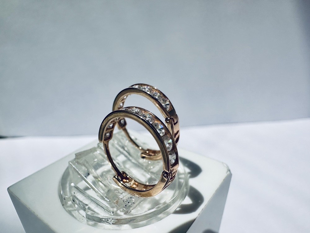 СКМИ585 СЕРЬГИ С КАМНЯМИ (Au 585)