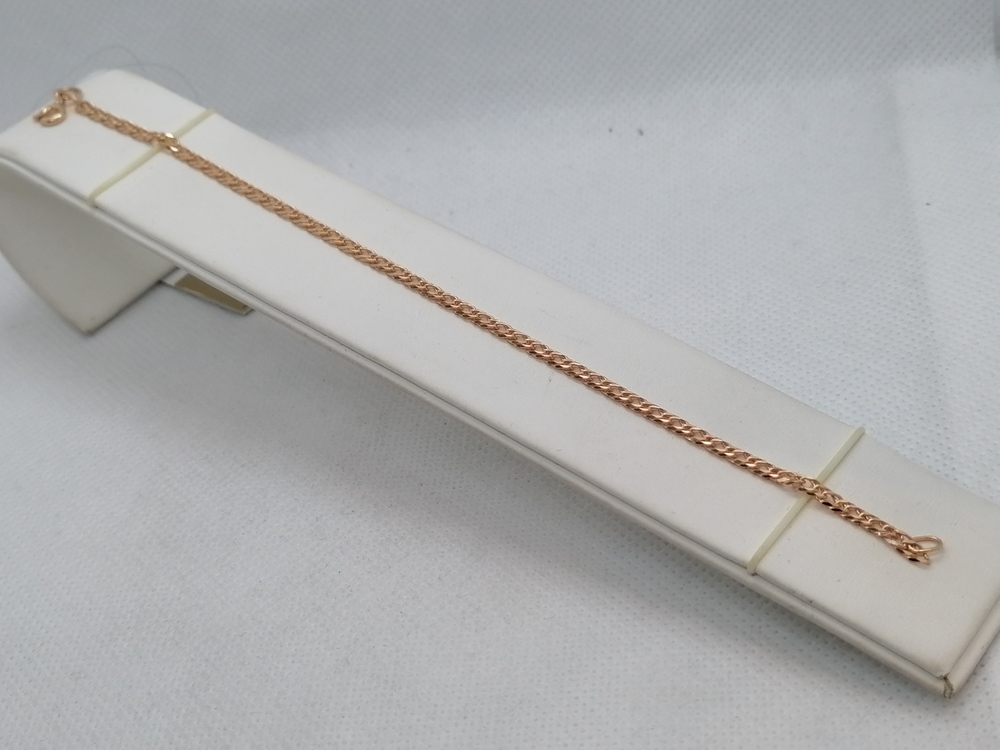 7050154-18 БРАСЛЕТ ПОЛНОВЕСНЫЙ Ромб двойной (Au 585)