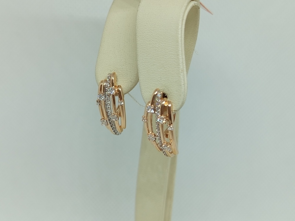 СКМИ585 СЕРЬГИ С КАМНЯМИ (Au 585)