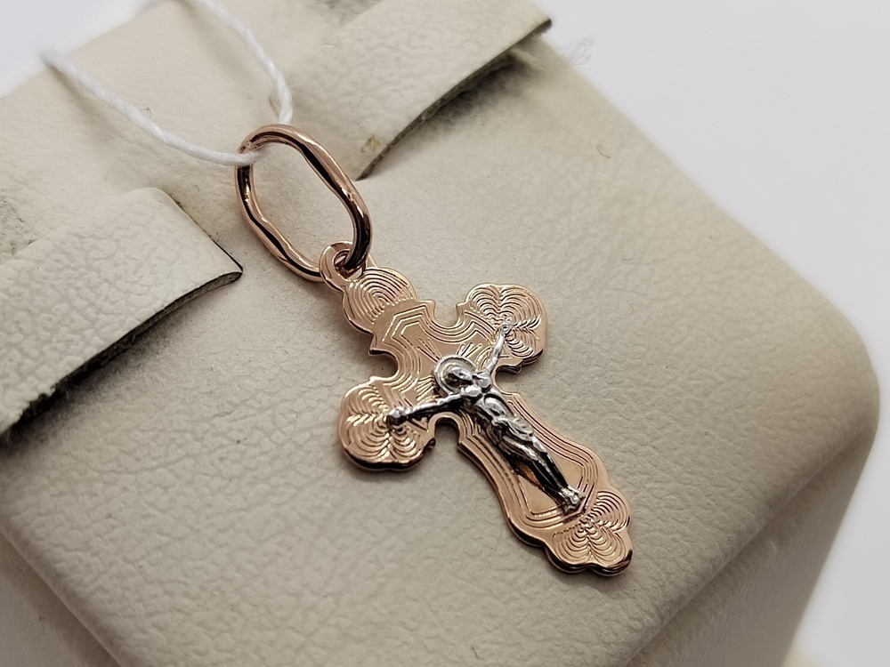 ПОДВЕСКА КРЕСТ без камня (Au 585)