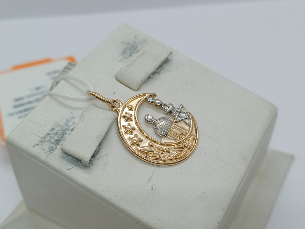 ПОДВЕСКА ПОЛУМЕСЯЦ БЕЗ КАМНЯ (Au 585)