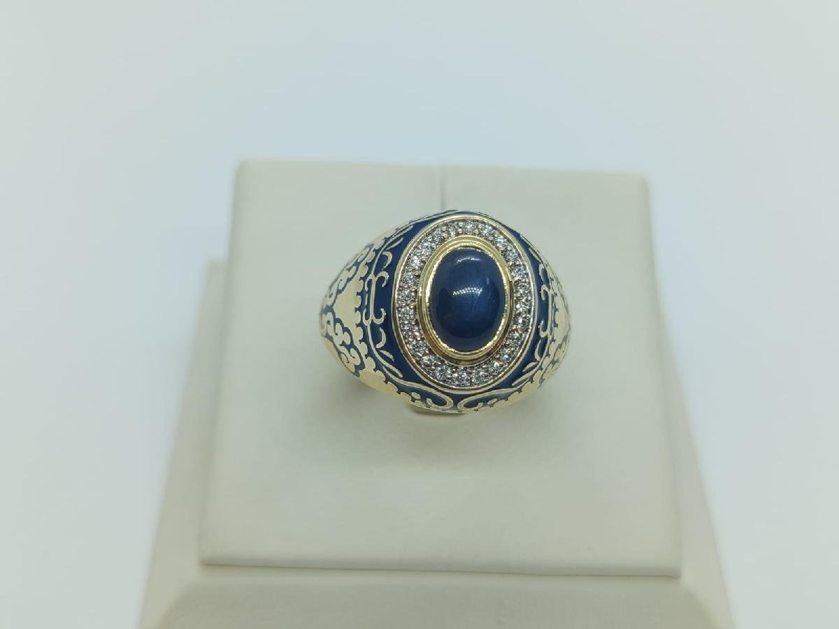 ПЕЧАТКА С КАМНЯМИ (Au 585)