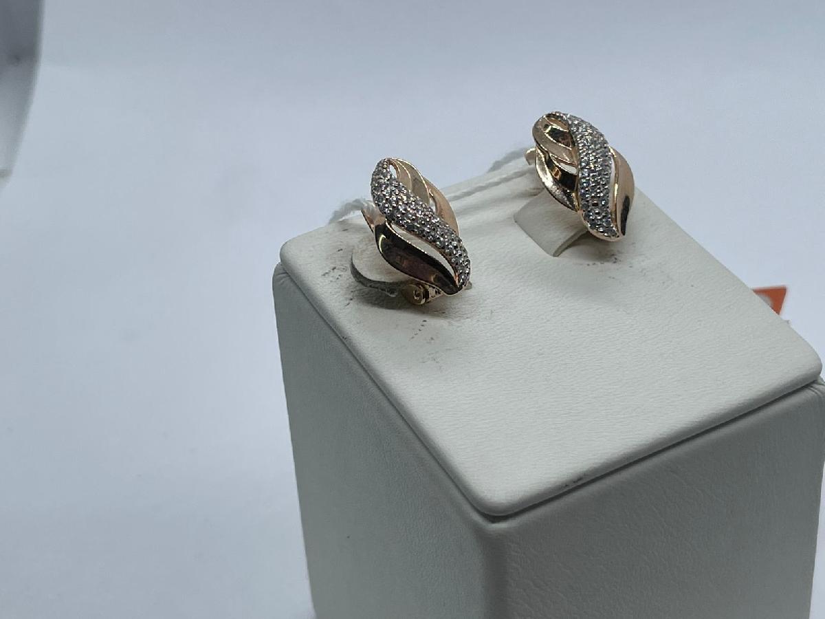 СКМИ585 СЕРЬГИ С КАМНЯМИ (Au 585)