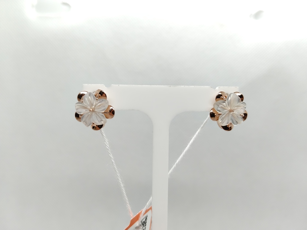 СКМ585 СЕРЬГИ С КАМНЕМ (Au 585)