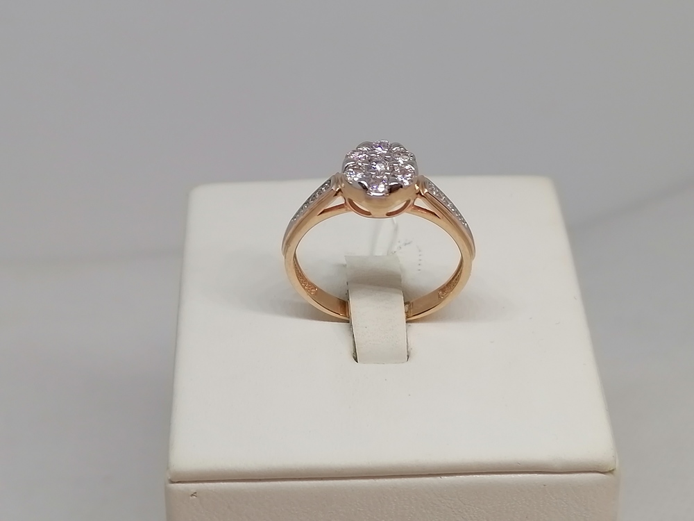 КОЛЬЦО С КАМНЯМИ (Au 585)