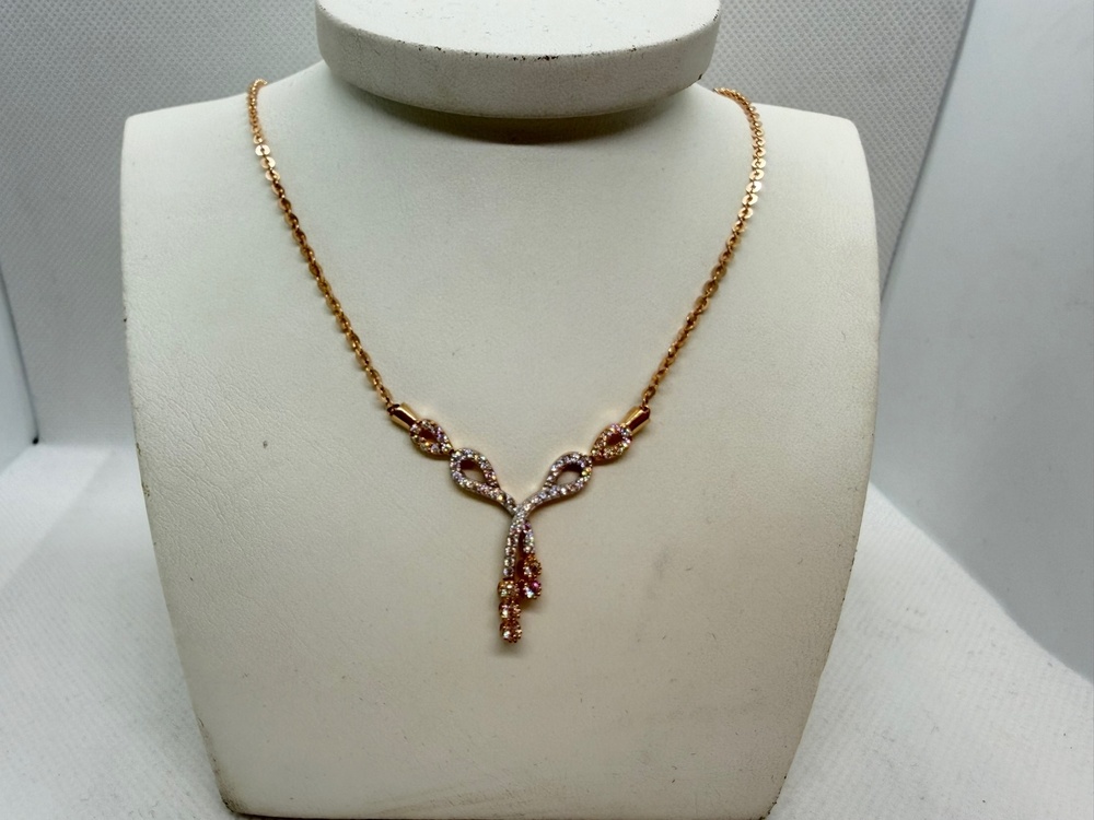 КОЛЬЕ С КАМНЯМИ Au 585