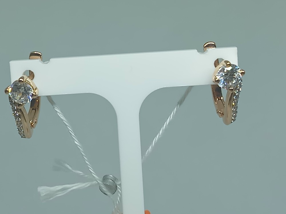 СКМИ585 СЕРЬГИ С КАМНЯМИ (Au 585)