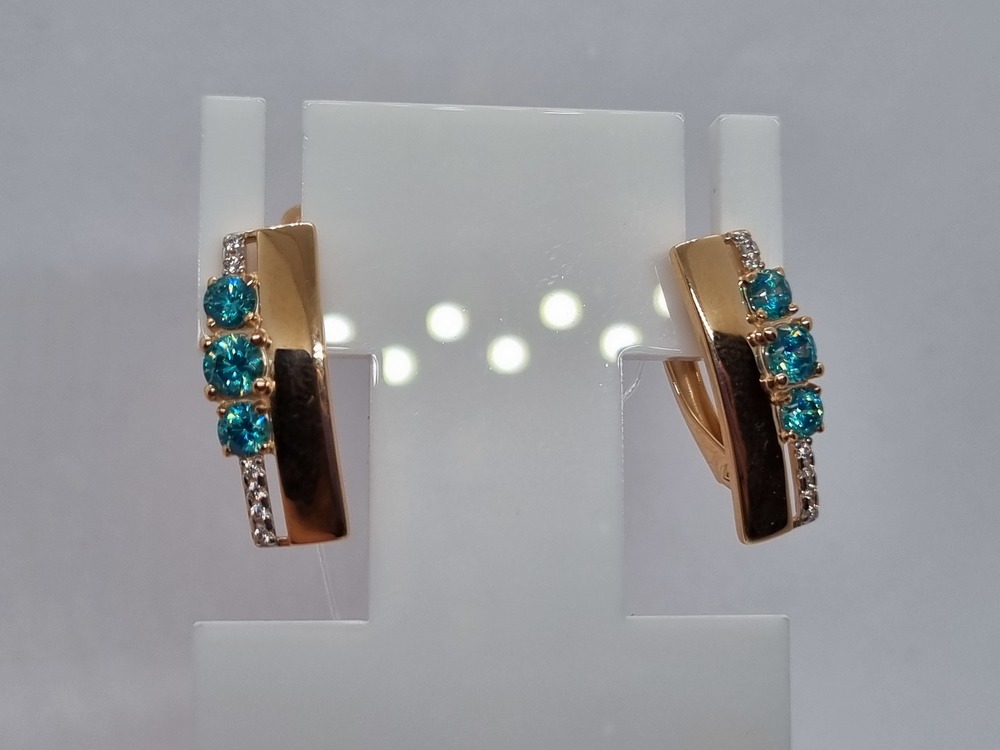 СЕРЬГИ С КАМНЯМИ (Au 585)