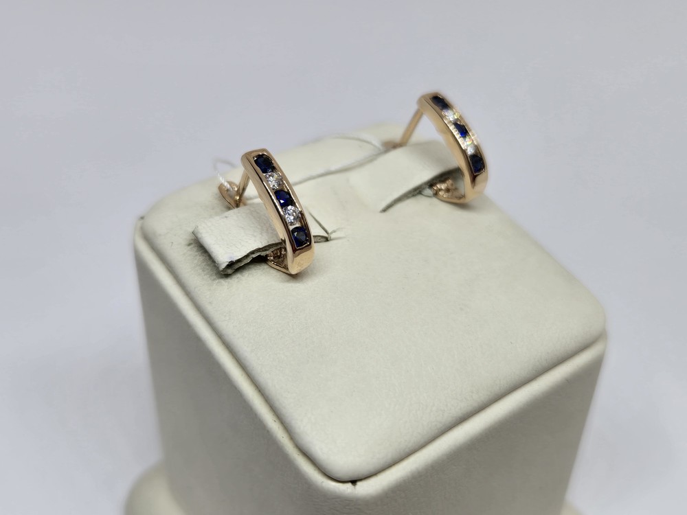 СКМИ585 СЕРЬГИ С КАМНЯМИ (Au 585)