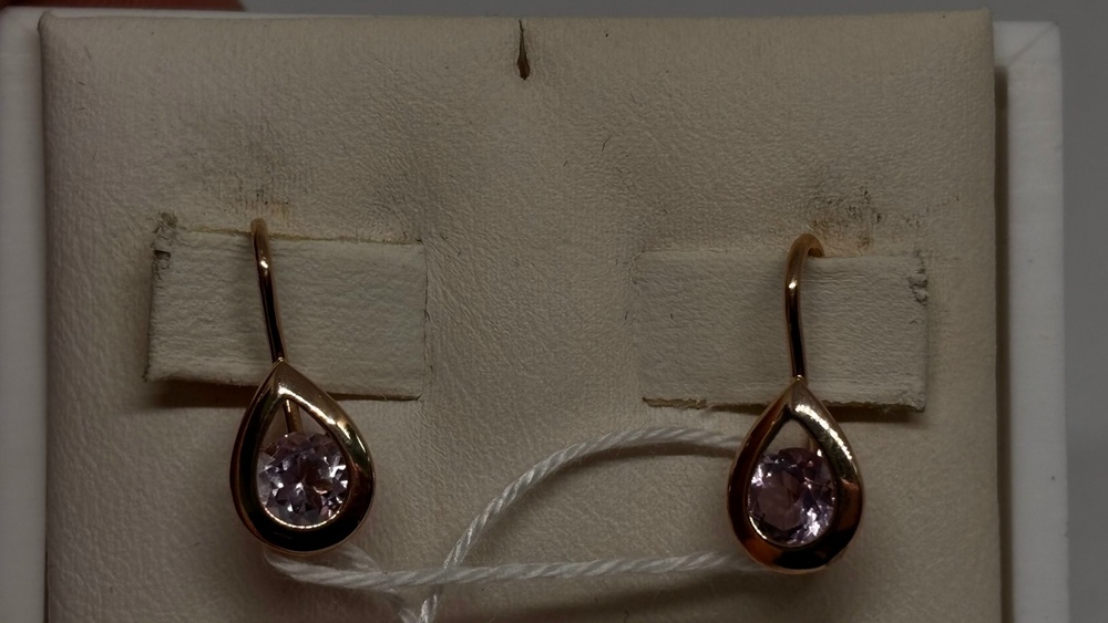 СЕРЬГИ С КАМНЕМ (Au 585)