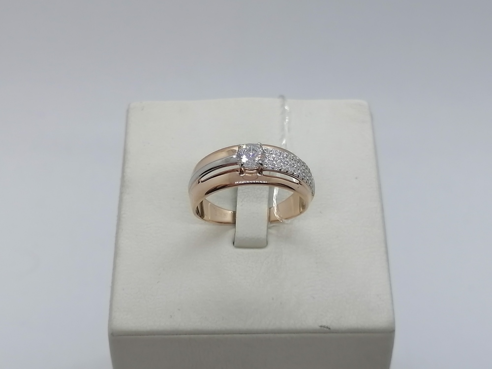 КОЛЬЦО С КАМНЯМИ (Au 585)