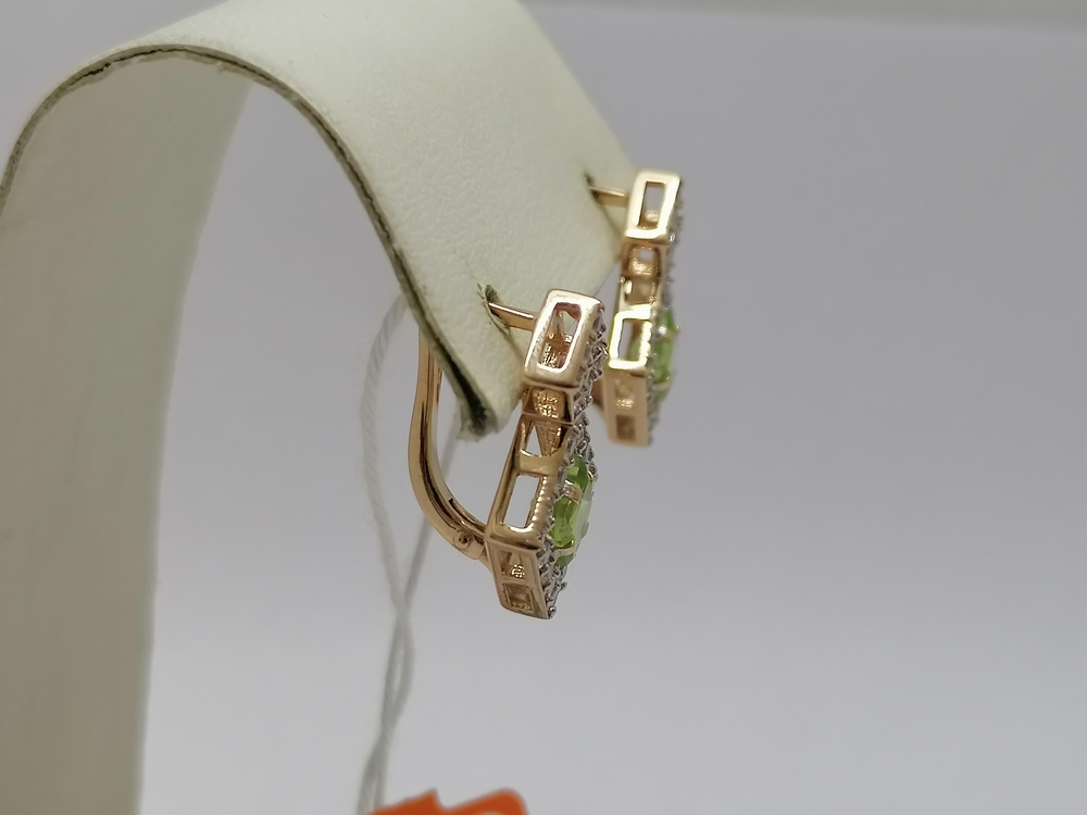 СКМИ585 СЕРЬГИ С КАМНЯМИ (Au 585)