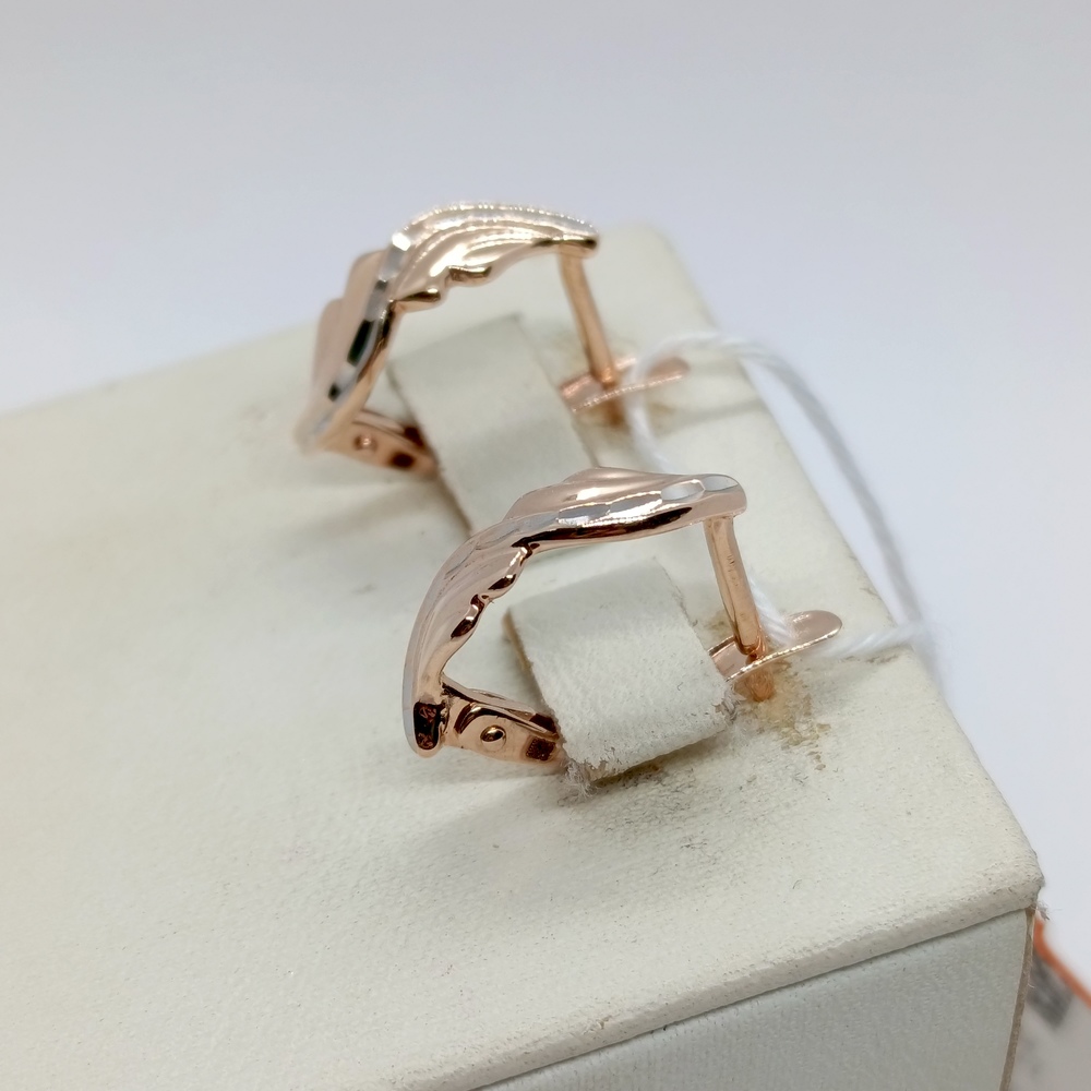 СБКМ585 СЕРЬГИ БЕЗ КАМНЯ (Au 585)