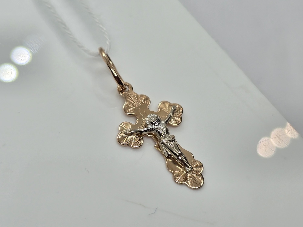 ПОДКБК585 ПОДВЕСКА КРЕСТ БЕЗ КАМНЯ (Au 585)