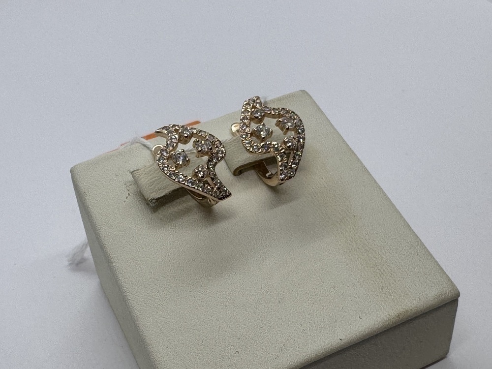 СКМИ585 СЕРЬГИ С КАМНЯМИ (Au 585)