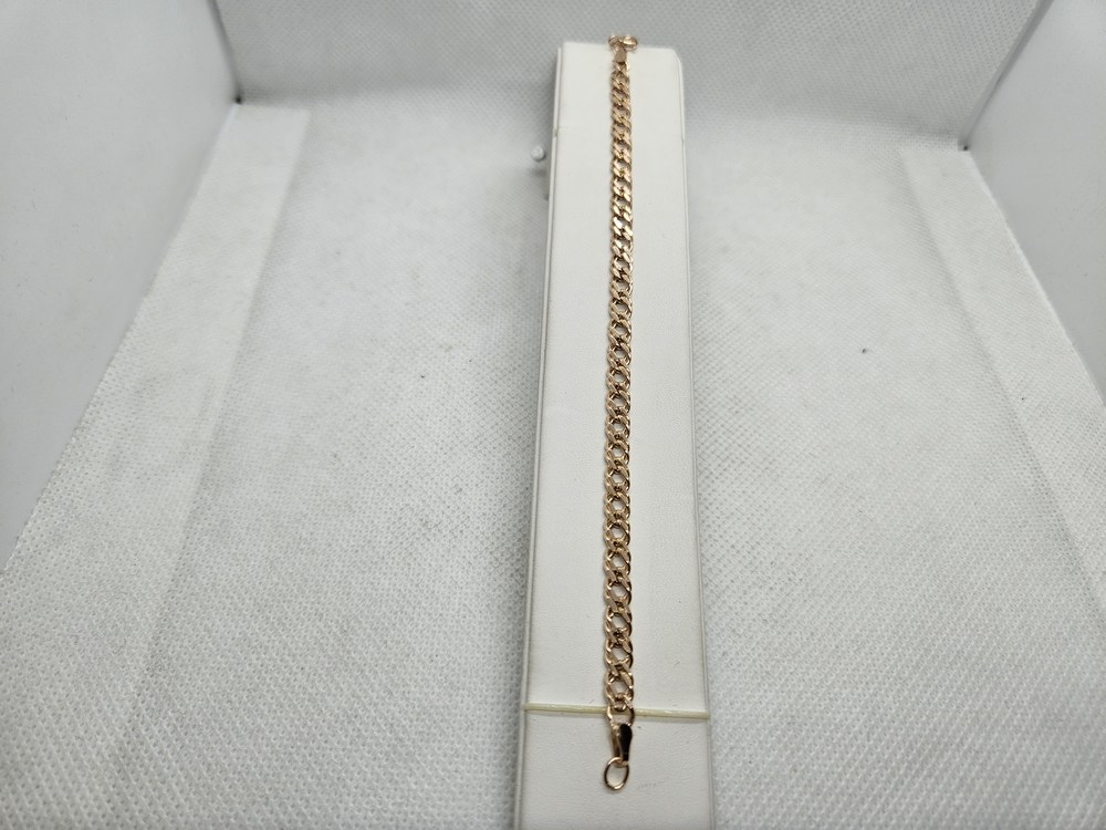 БРАСЛЕТ ПУСТОТЕЛЫЙ Ромб двойной (Au 585)