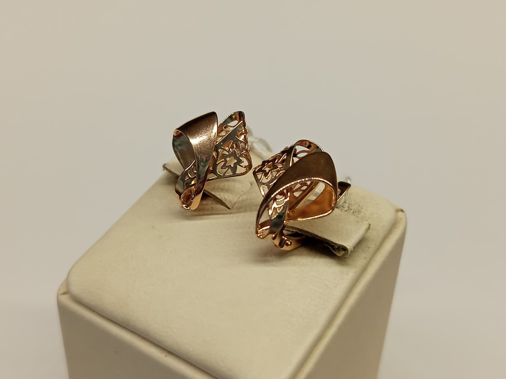 СБКМ585 СЕРЬГИ БЕЗ КАМНЯ (Au 585)