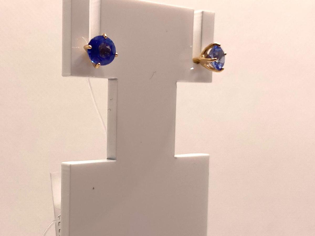 СЕРЬГИ ПУСЕТЫ с камнем (Au 585)