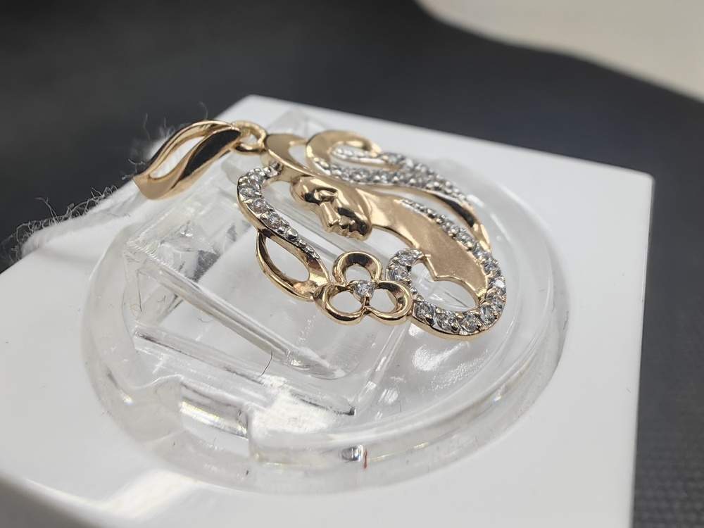 ПОДКМИ585 ПОДВЕСКА С КАМНЯМИ (Au 585)