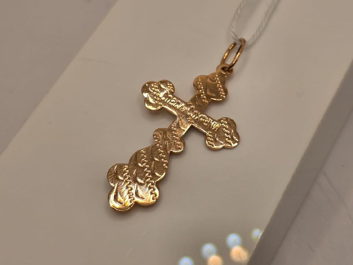 ПОДКБК585 ПОДВЕСКА КРЕСТ БЕЗ КАМНЯ (Au 585)